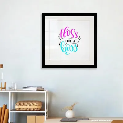 Aesthetic Typographic Framed Wall Art for Dentist's Office