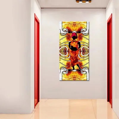 African Lady Abstract design Canvas Printed Wall Painting