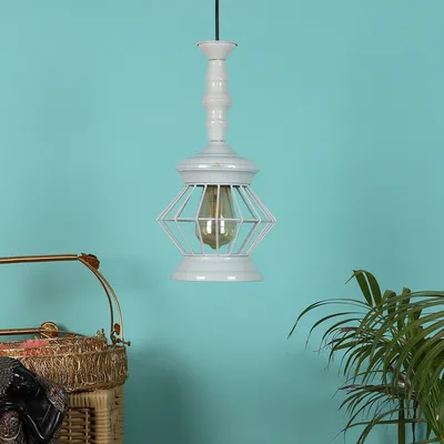 Ancient Metal Jaal Hanging Light Without Glass