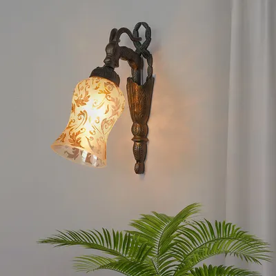 Antique Mid-Century Style Single Light Wall Sconce