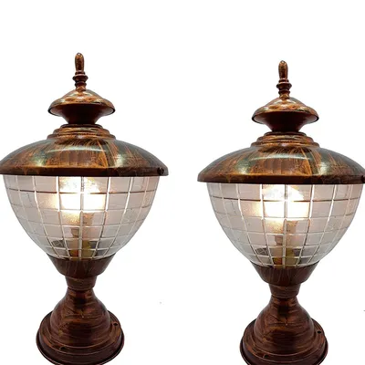 Antique Motif Copper Outdoor Lamp