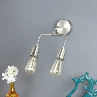 Artsy Dual Wall Light in Pewter Finish