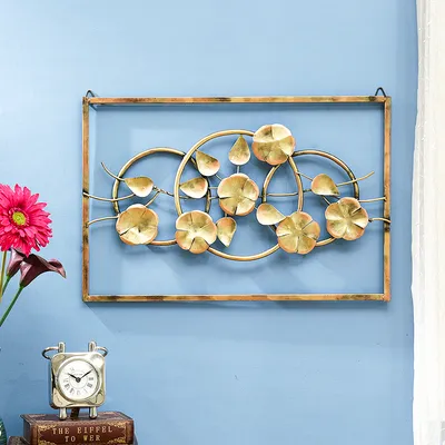 Assorted Leaves & Floral Designer Metal Wall Art With LED
