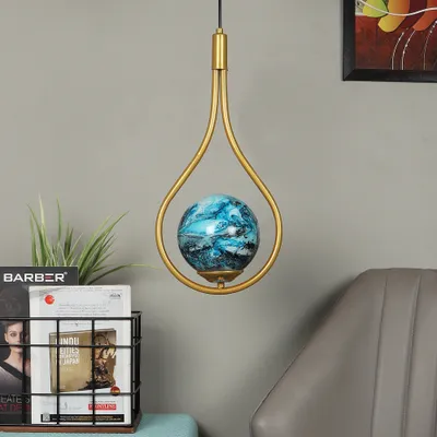 Bat Hanging Golden Metal Hanging Light with 3D Glass Globe