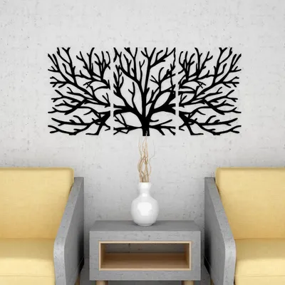 Beautiful Black color Tree Design Wooden Wall Hanging,