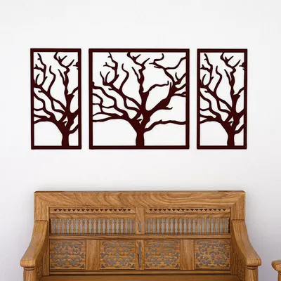 Beautiful Brown color Tree Design Wooden Wall Hanging,