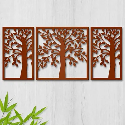 Beautiful Brown color Tree Design Wooden Wall Hanging,