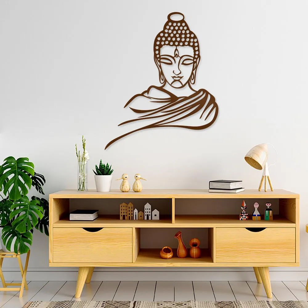 Beautiful Buddha Design Wooden Wall Hanging,  Living Room Wooden Wall Decoration