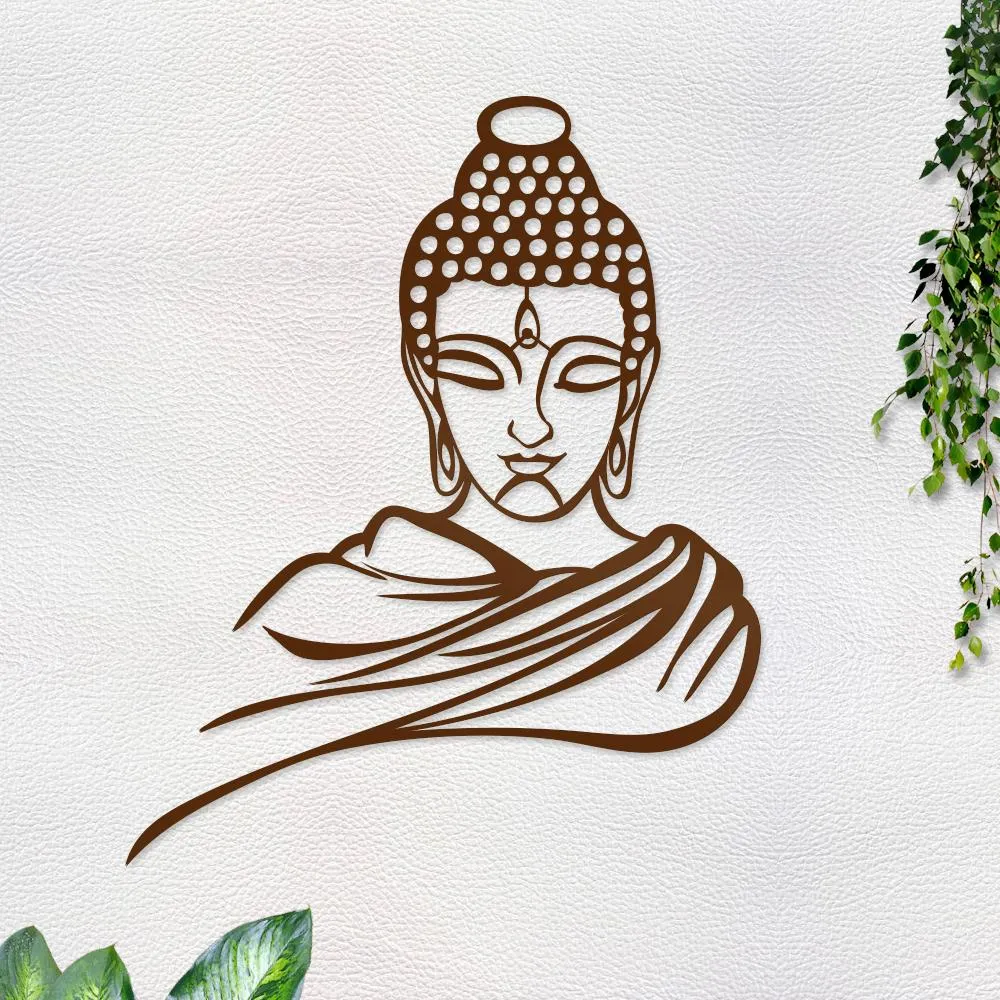 Beautiful Buddha Design Wooden Wall Hanging,  Living Room Wooden Wall Decoration