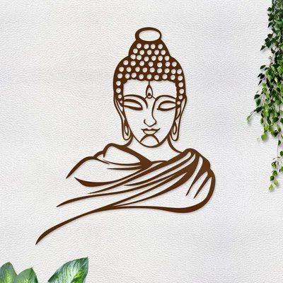 Beautiful Buddha Design Wooden Wall Hanging,  Living Room Wooden Wall Decoration