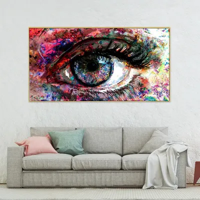 Beautiful Colorful Eyes Modern Art Canvas Printed Painting