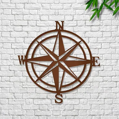 Beautiful Compass in brown color Design Wooden Wall Hanging,