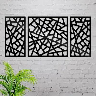 Beautiful Decorative Jali in Black color Design Wooden Wall Hanging