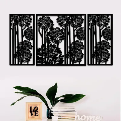 Beautiful Decorative Tree in Black color Design Wooden Wall Hanging