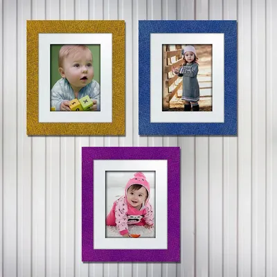 Beautiful Knitting Pattern Canvas Printed Frame Set of 3