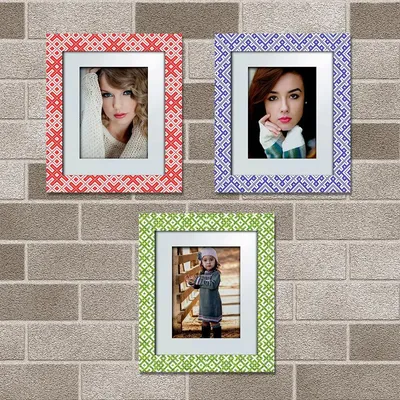 Beautiful Knitting Pattern Canvas Printed Frame Set of 3
