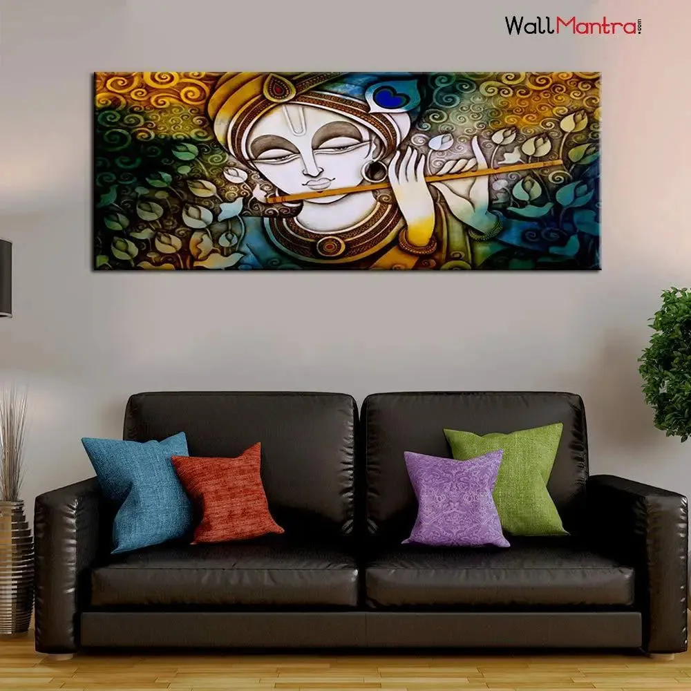 Beautiful Krishna Canvas  Wall Painting