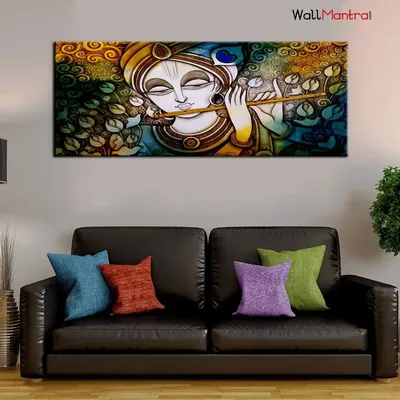 Beautiful Krishna Canvas  Wall Painting