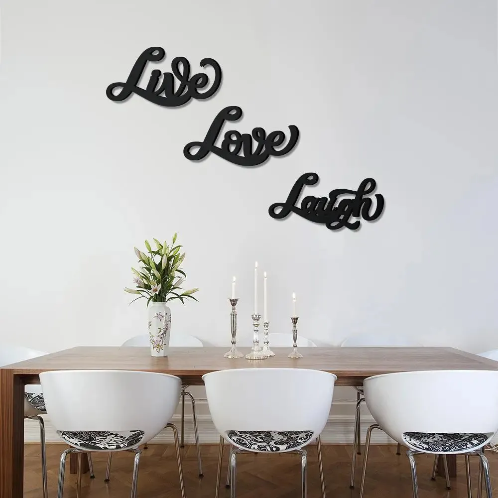 Beautiful Live, Love, Laugh, Design Wooden Wall Hanging