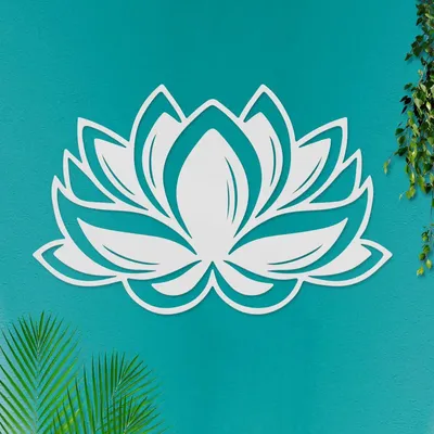 Beautiful Lotus Design Wooden Wall Hanging,  Living Room Wooden Wall Decoration