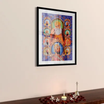 Beautiful Sikh Gurus Framed Wall Paintings &amp; Wall Art
