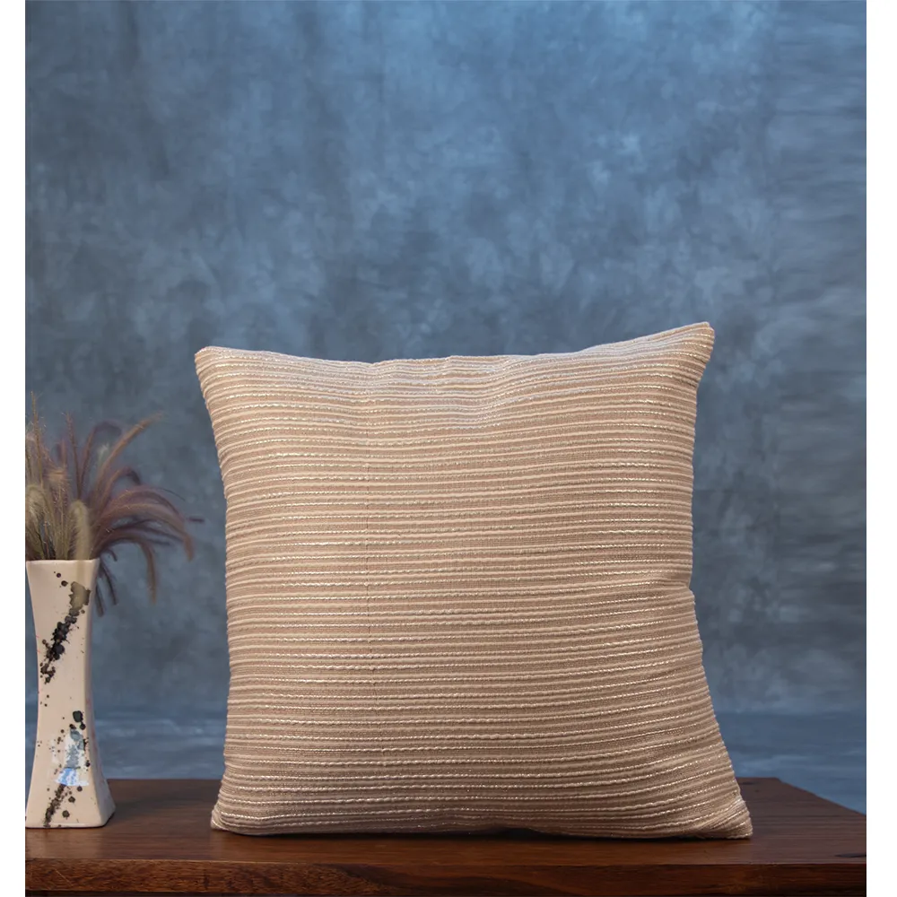 Beige Fancy Fiber Cushion Cover