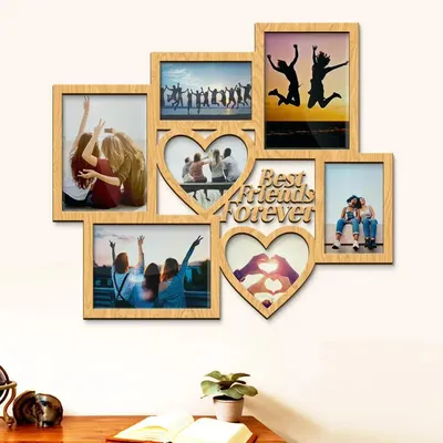 Best Friends Forever Hanging Photo Frame in Oak Finish