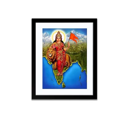 Bharat Mata Portrait Framed Wall Painting
