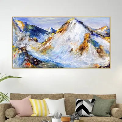 Big Panoramic Beautiful Abstract Canvas Painting