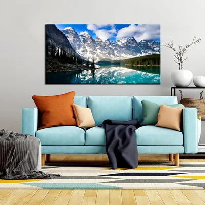 Big Panoramic Beautiful Banff National Park Canvas Painting