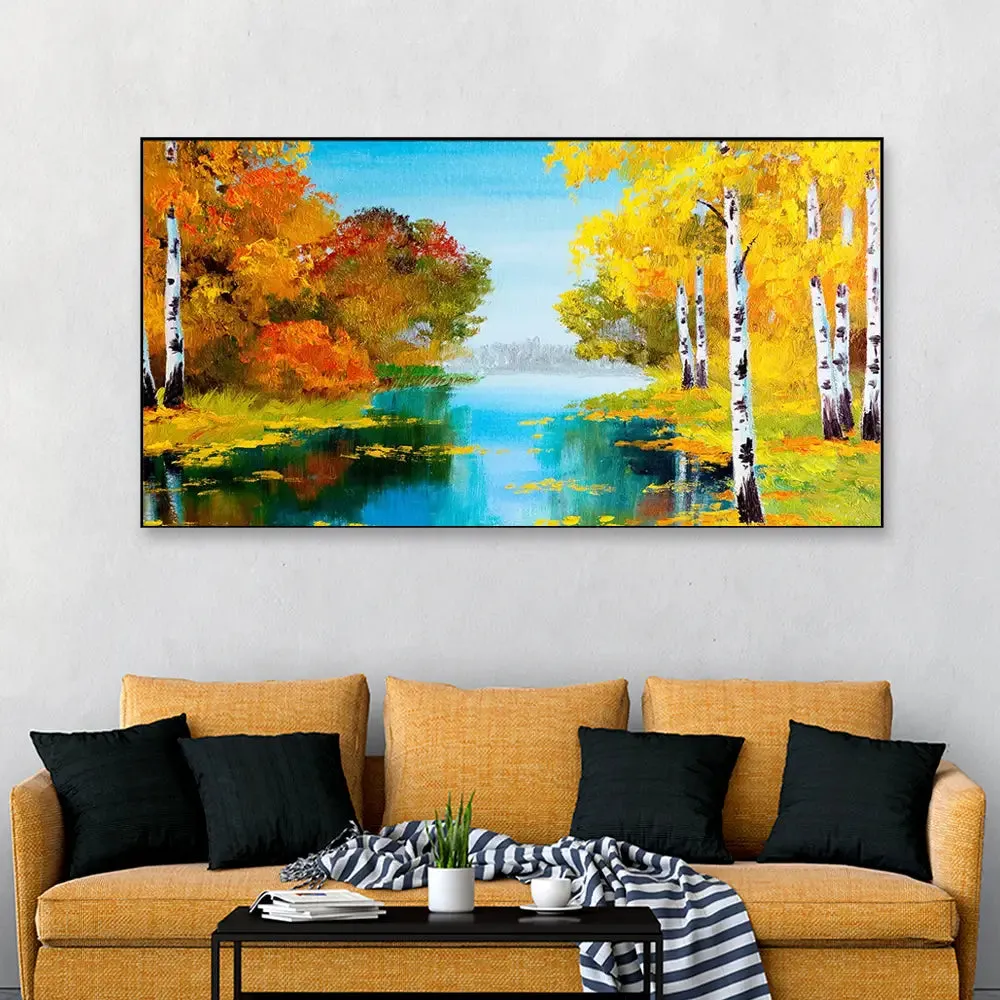 Big Panoramic Beautiful Scenery Canvas Painting
