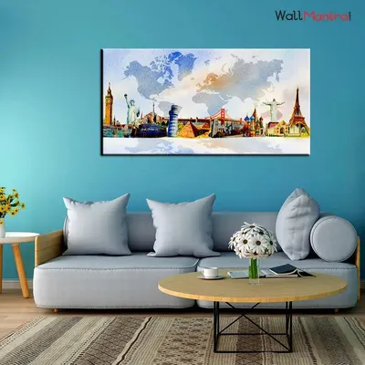 Big Panoramic Famous Monument Canvas Wall Painting