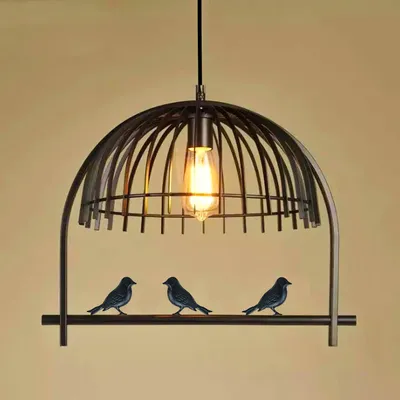 Bird Cage Motif Pretty Pendant Light (Bulb not included)
