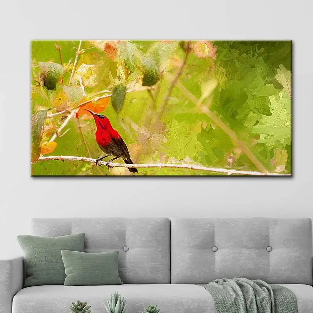 Bird with Nature Canvas Printed Painting