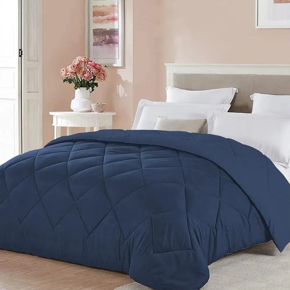 Blue Densely Quilted Double Bed Comforter