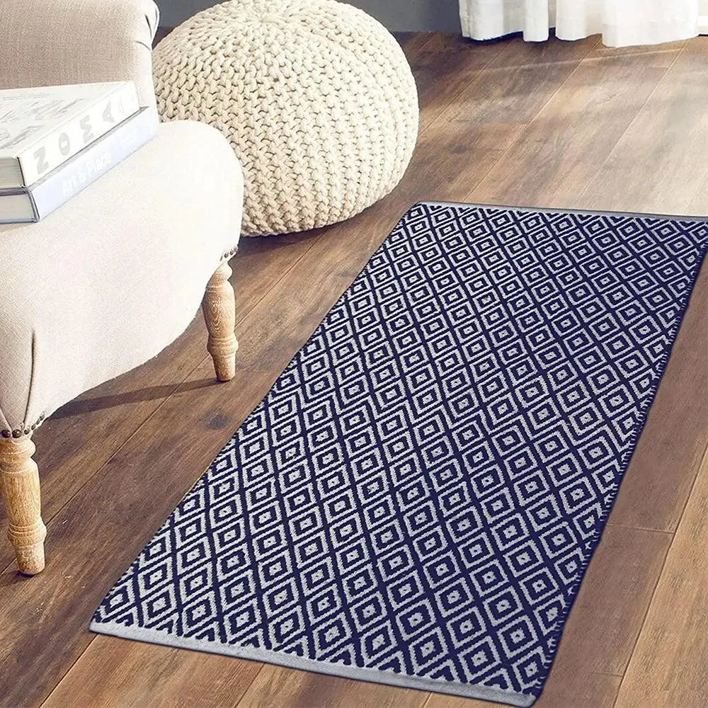 Blue Designer Handwoven Area Rug (60 x 120) cm
