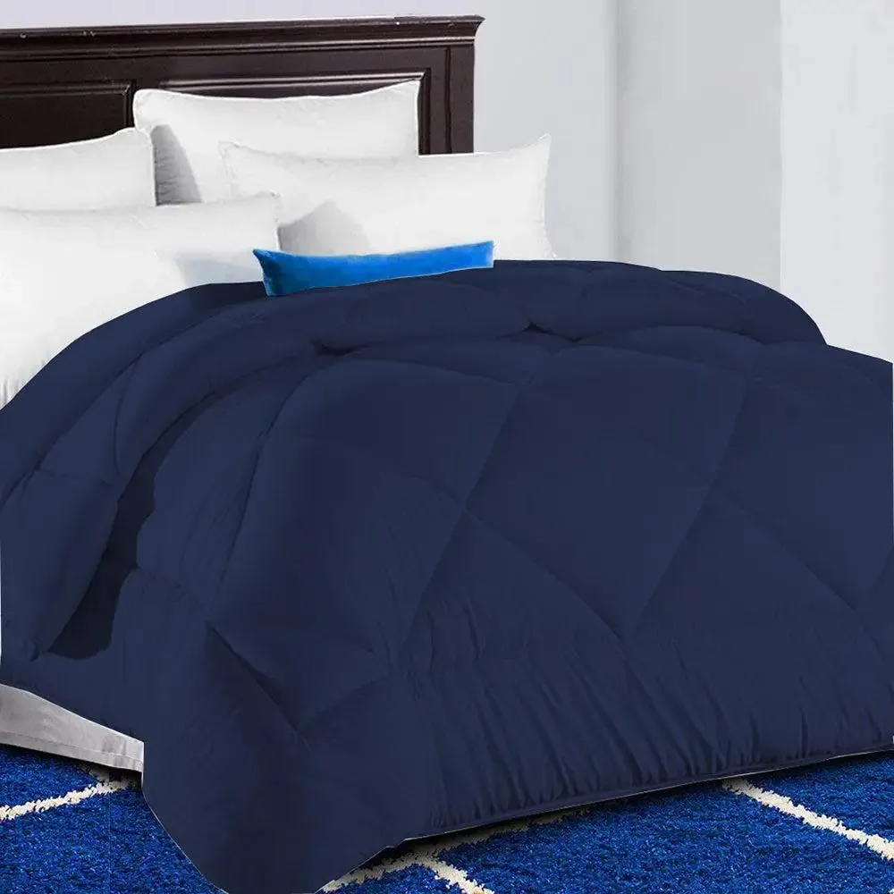 Blue Loosely Quilted Single Bed Comforter