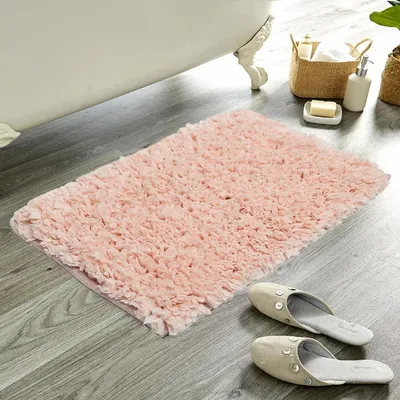 Blush Pink Premium Super Soft Cotton Bathmat (17 x 24) Inches