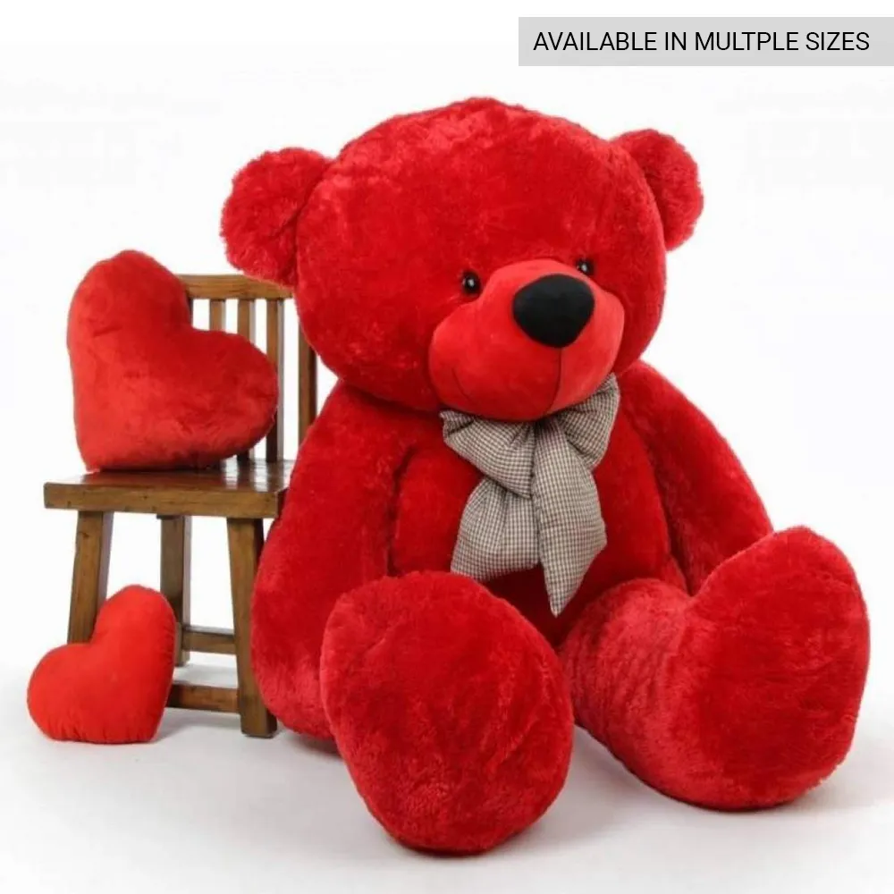 Bow Tie Soft & Premium Red Big Teddy Bear- Available in Multiple Sizes