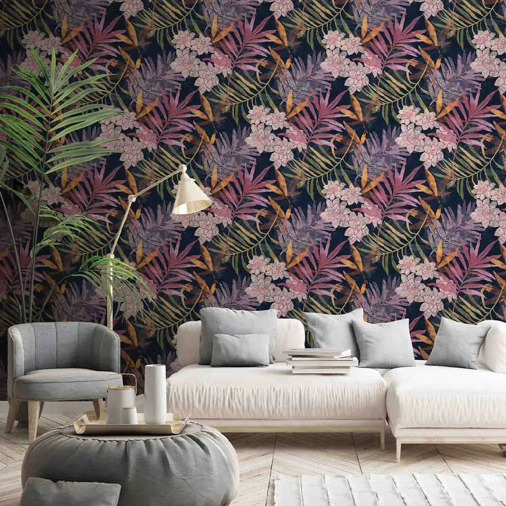 Breezy Botanicals Textured Premium Wallpaper- Modern Bites