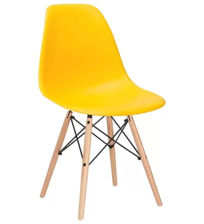 Bright Yellow Light Weight Contemporary Accent Chair Pack Of 1, 2 & 4