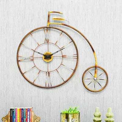 Bronze Brushed Cycle Watch Metal Wall Art