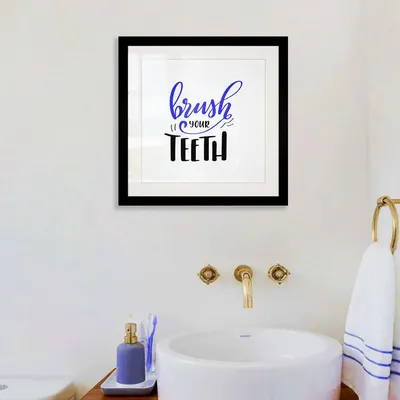 Brush Your Teeth Dental Framed Wall Art