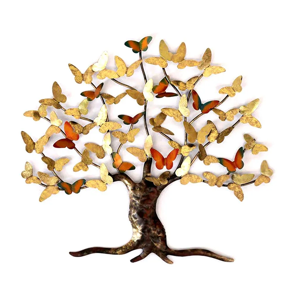 Butterfly Tree Metal Wall Decor