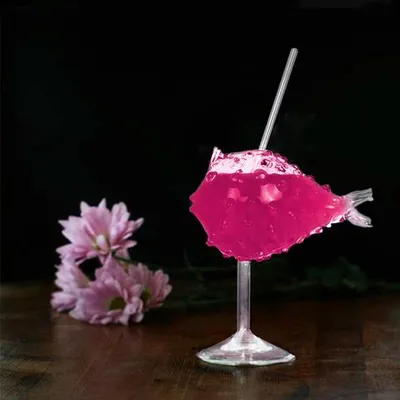 Cacti Fish Cocktail Glass