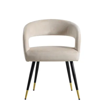 Champagne Bliss Velvet Accent Chair