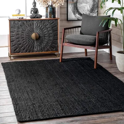 Charcoal Tint Resilient Jute Rug