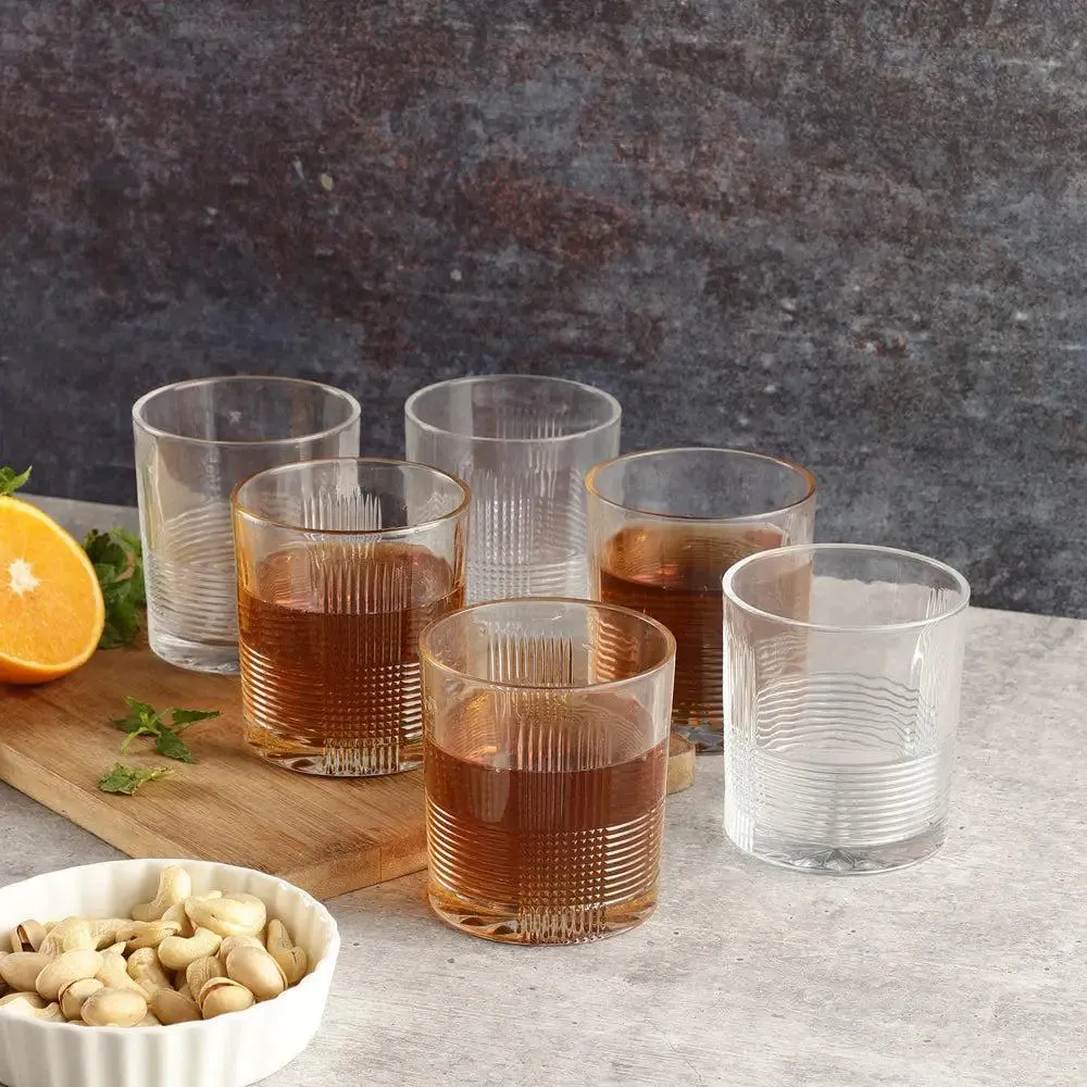Checkered Designer Standard Glasses Set Of 6