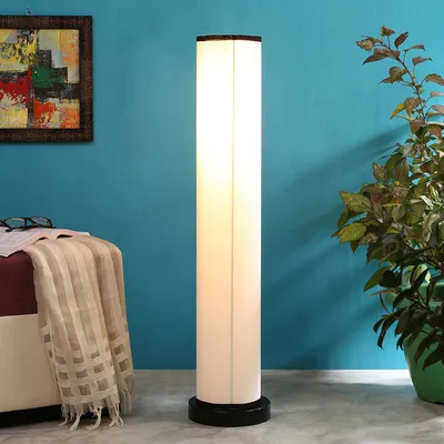 Chic Round Cotton Iron Floor Lamp