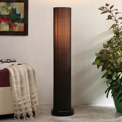 Chic Round Cotton Iron Floor Lamp